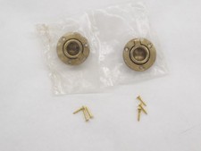 Vintage NOS Lot of 2 Spartan No. 1504 Cast Brass PB Flush Ring Pull 1-1/4" Dia.