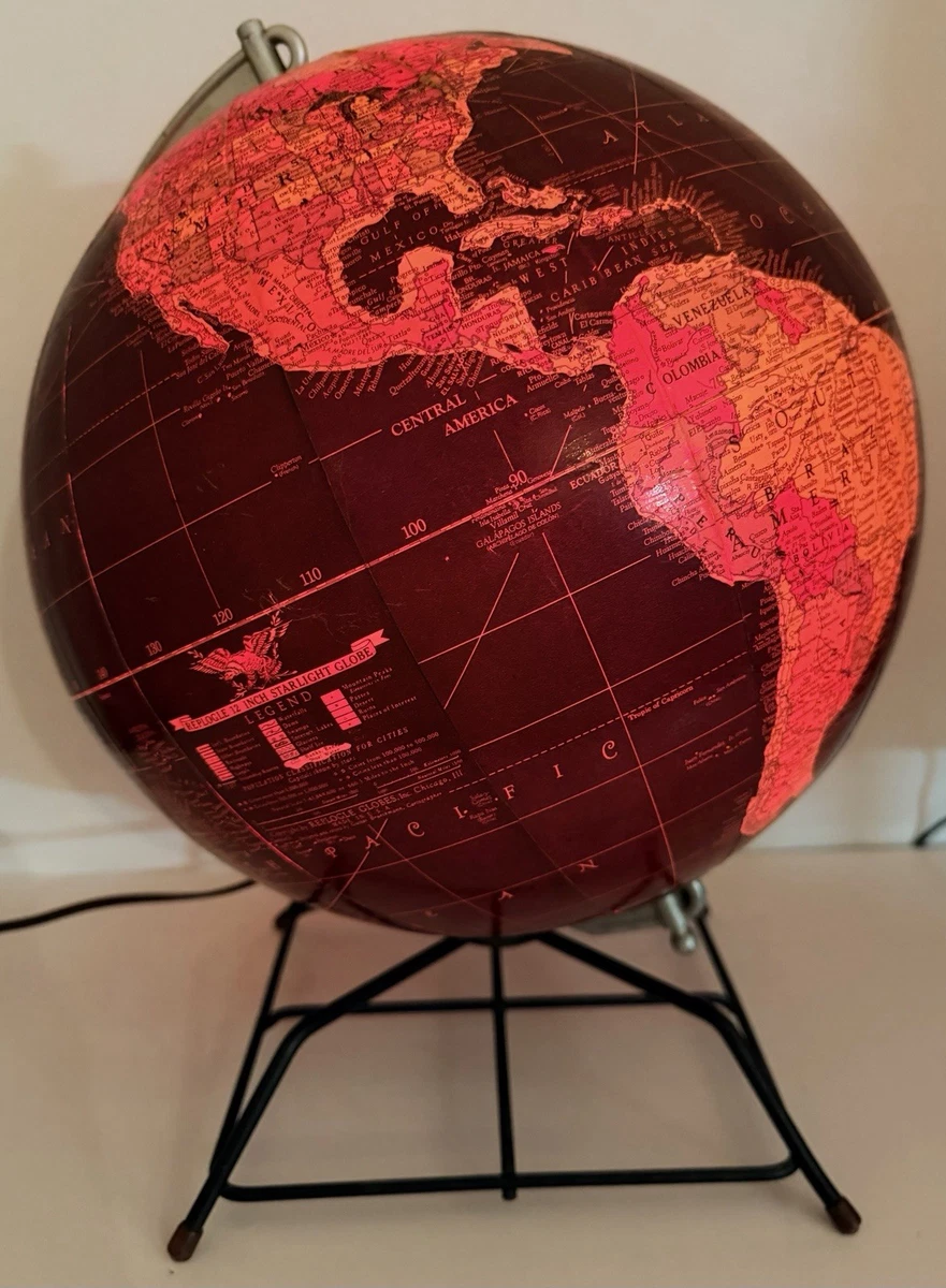 Black Vintage Original Antique World Globes & Celestial Globes for