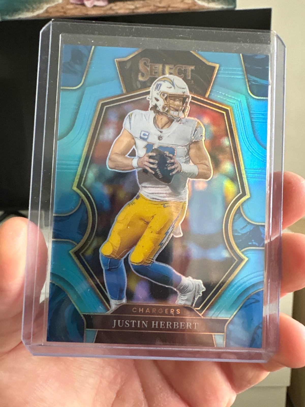 2022 Select Justin Herbert Light Blue Prizm Premier /99 LA Chargers