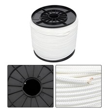 1/4 Inch Nylon Rope 500 Foot Spool 100 Nylon Solid Braid Rope Dyeable White
