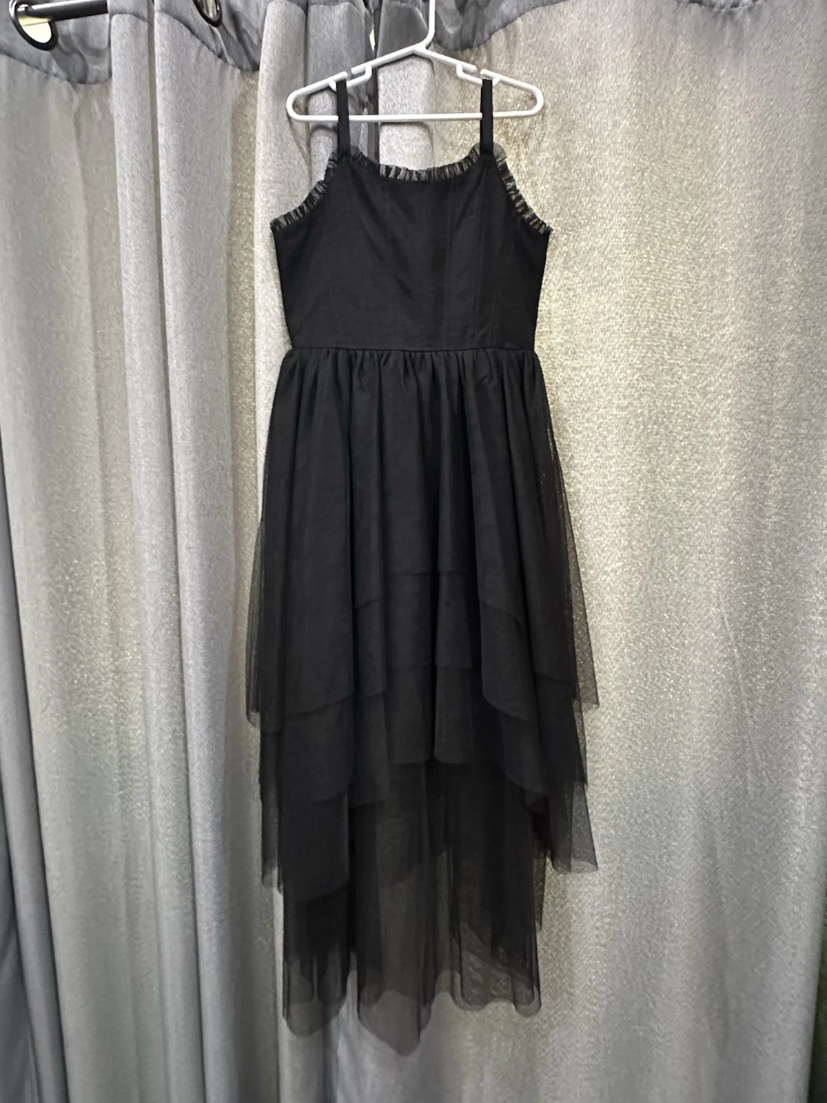 Rare Editions Girls Dress Size 10 Black Tulle Elegant