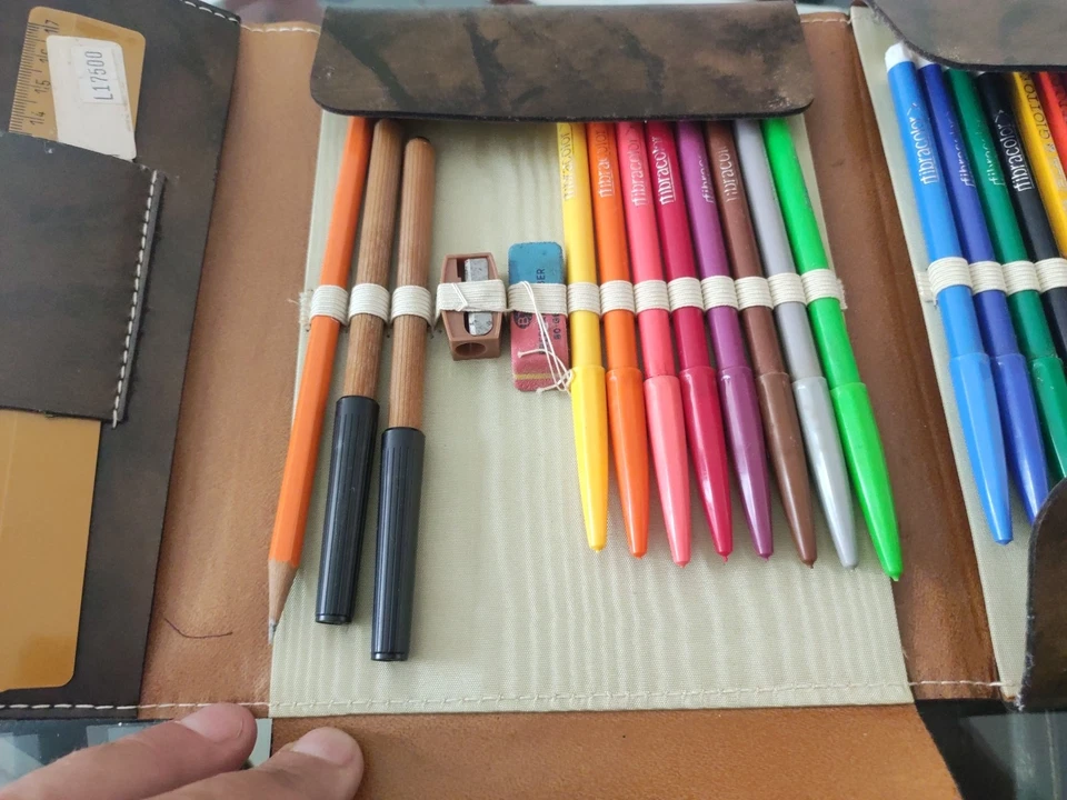 ASTUCCIO VINTAGE, FONDO DI MAGAZZINO, NUOVO, Anni 80 COMPLETO DI TUTTO - Immagine 4 di 4