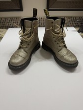 Dr. Martens 1460 Pascal Gold Glitter Boots. Size 6 US /37 EU/ 4 UK.