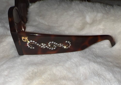 Emmanuelle Khanh Paris Sport Optique Sunglasses Leopard Rhinestone France Made - Picture 5 of 18