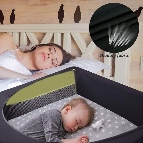 Adjustable Crib Canopy Cover Foldable Cradle Netting Blackout Tent Sun TWS - Picture 3 of 8