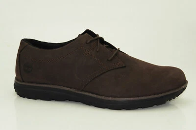 Timberland Edgemont Oxford Chaussures Hommes Cuir Marron À Lacets A14F4 - Photo 1/4