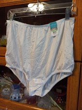 Brand New Panties Tailored Yours Brief Vanity Fair Shiny White Nylon L 7 13-21
