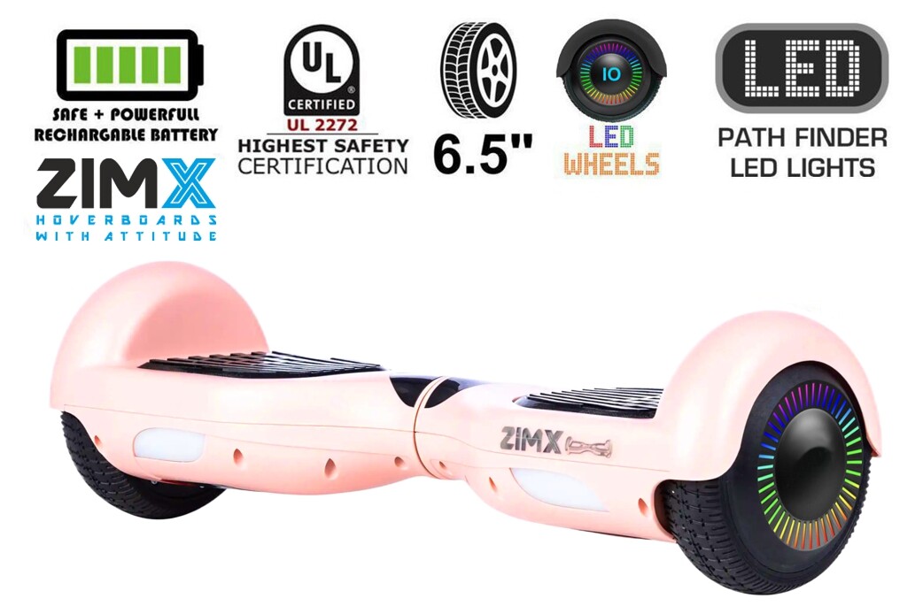 Rose Gold Hoverboard with LED Wheels UL2272 Certified UK