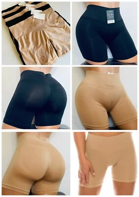 2 BOYSHORTS SHORT SHORTIES FIRM CONTROL BUTT LIFTER PANTIES Underwear One Size - Image 1 of 4