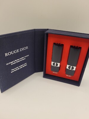 Dior Rouge Set Of 2 Lipsticks - 999 & 100