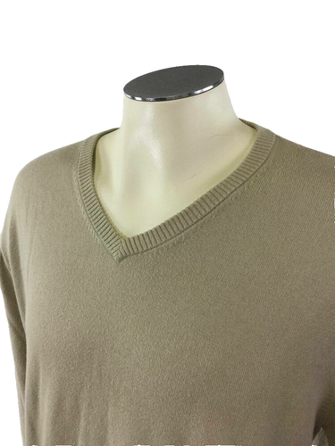 Pendleton Cashmere Cotton VNeck Sweater M Beige Golf Mens - Picture 4 of 4
