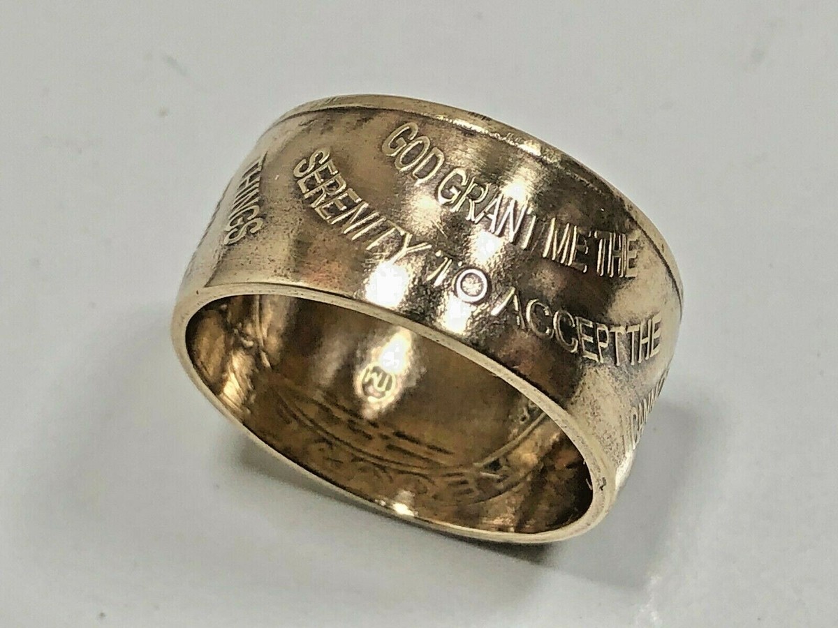 Handmade Sobriety Ring AA Coin Ring – Alcoholics Anonymous