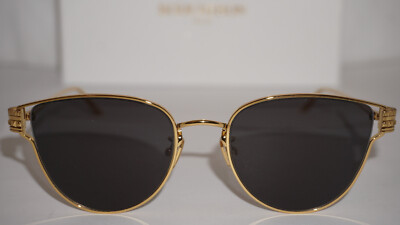 Boucheron Paris Gold Gold Grey Cat Eye Aviator Sunglasses Boucheron Paris Gold Gold Grey Cat Eye Aviator Sunglasses main image 2