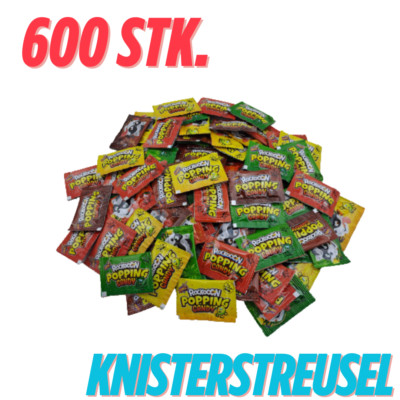 600 Beutel Knallzucker Popping Candy Knisterstreusel Großpackung