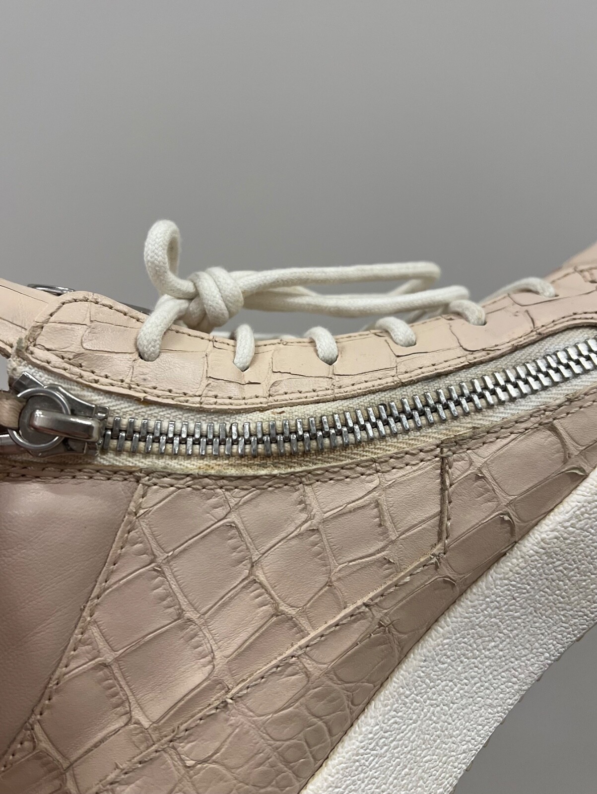 Giuseppe Zanotti Leather Python High Top Sneakers - image 11