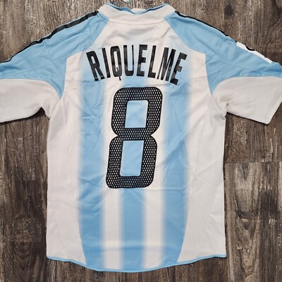 adidas アルゼンチン代表 RIQUELME リケルメ 2004 Adidas Argentina Home Soccer Jersey Roman Riquelme Kids L