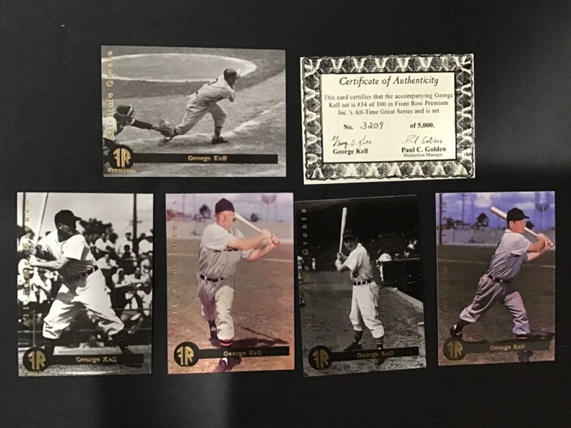 George Kell Detroit Tigers 1995 Front Row Baseball Complete Set (5) #3209/5000