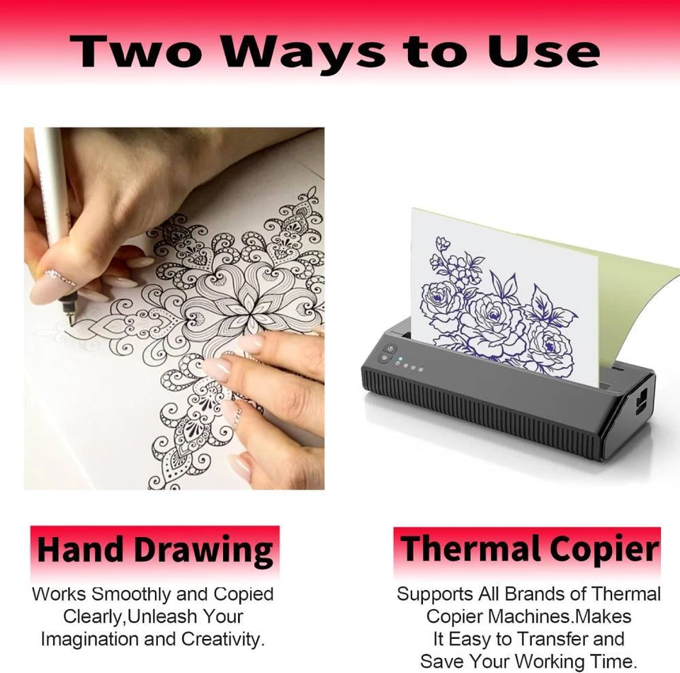 NEW STOCK Tattoo Transfer Paper Stencil Carbon Thermal Tracing Hectograph Sheets - Image 2 of 4