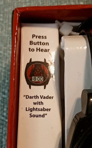 Vintage Star Wars Watch Darth Vader Mint In Box New Old Stock Needs Battery - Picture 9 of 9
