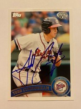 Todd Cunningham Signed Topps #148 2011 Card Rome Braves Auto MLB RAD