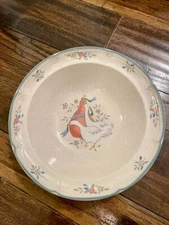MARMALADE BY INTERNATIONAL CHINA 9" SERVING BOWL GEESE DUCKS VINTAGE