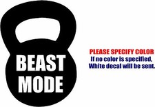 Crossfit Dumbbell Beast Mode Graphic Die Cut decal sticker Car Truck Boat 7"