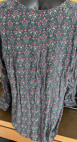 Next Morris & Co Floral Print Blouse Size 16 - Picture 3 of 5