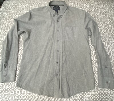 American Rag Mens Medium Long Sleeve Classic Button Up Casual Gray Shirt