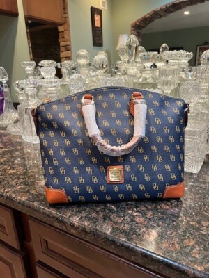 Dooney & Bourke New handbag Gretta signature Navy Crossbody Satchel with Tags