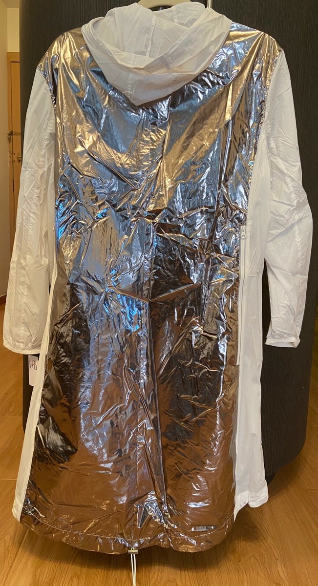 Manteau De Pluie Valentino Rouge/blanc - Taille USA 2 (EU 40), Neuf Avec étiquettes
