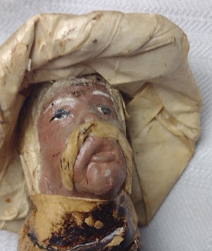 Vintage Mexican Paper Mache Figurines Old Couple Folk Art 7" - Picture 12 of 13