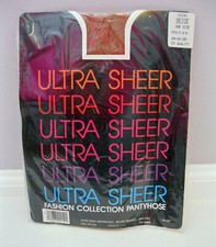 NEW Beige Pantyhose Size One Size STOCKINGS Nylons Ultra Sheer Hosiery NIP OS