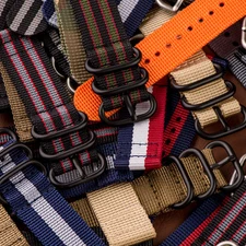 2 Piece Heavy 3 Ring Nylon Replacement Watch Band