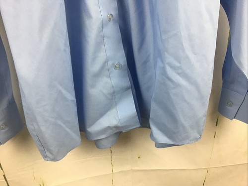 Foxcroft NYC Blue Wrinkle Free Long Sleeve Button Down Top Sz. 18 - Picture 4 of 14