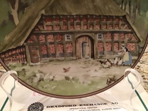 1985 Karl Bedal ~ Niedersächsisches Haus ~ Deutsches Fachwerk ~ Porzellanteller! - Bild 6 von 11