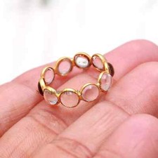 White Crystal Quartz Ring 925 Sterling Silver Ring Gemstone Ring Engagement Ring