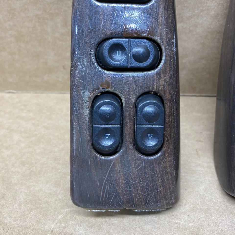 Juego de interruptores de espejo de bloqueo de ventana eléctrica Ford Van Econoline E250 1997-2000 grano de madera Foto 3 de 4