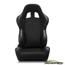 Universal Reclinable Black Fabricpvc Leather Racing Seat Car Seat Driver Side