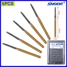 5PCS Dental Endodontic ENDO-Z Tungsten Carbide FG Round Bur High Speed 25mm USA