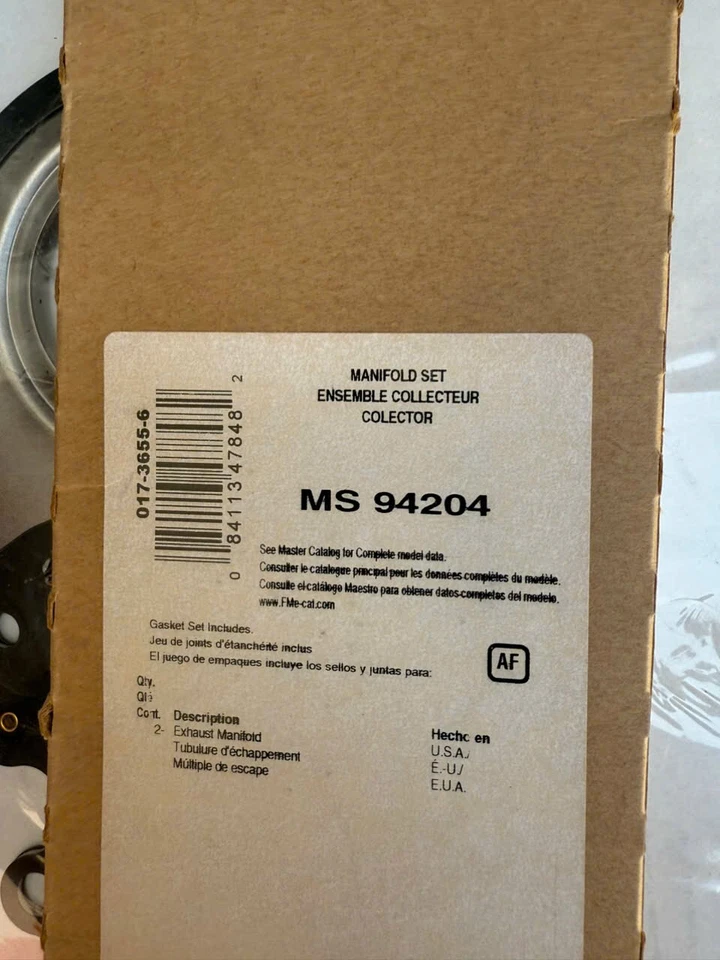 Juego de juntas de colector de escape Felpro MS94204 para camioneta F350 E350 furgoneta F250 E250 Foto 2 de 2