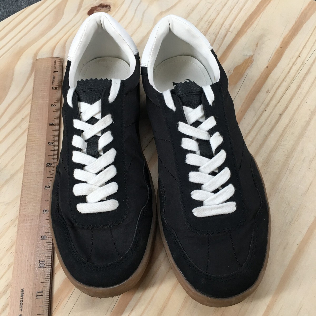 らら Zara Shoes Womens 38 Sneakers Black Lace Up Comfort Round