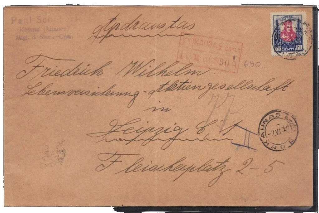 Historia Postal Sellos lituano