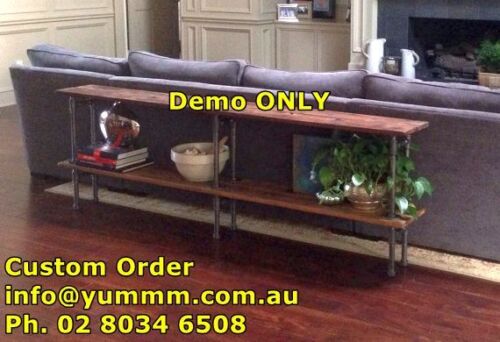 Rustic Industrial Iron Pipe Furniture DIY Bar Hall Table Stand Legs Frame DT051B - Picture 3 of 7