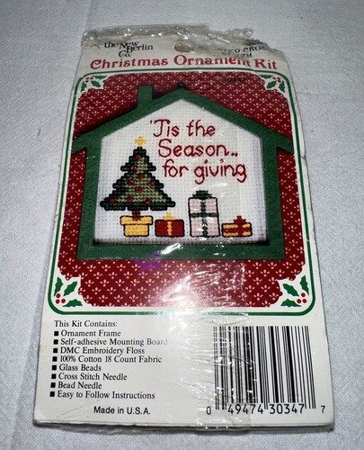 Vintage Counted Cross Stitch Christmas Ornament Kit The New Berlin Co 30347 - Picture 2 of 8