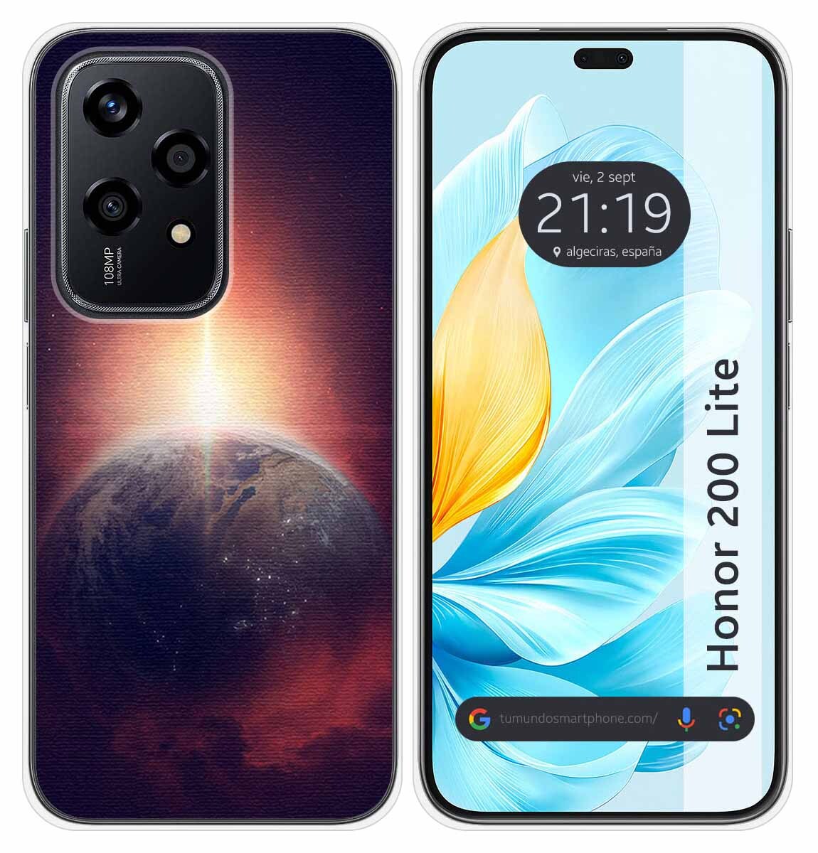 Cover Silicone per Huawei Honor 200 Lite 5G Disegno Terra Disegni