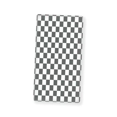Checkered Fitted Crib Sheet Grey and White Plaid Geometric Gingham Gray