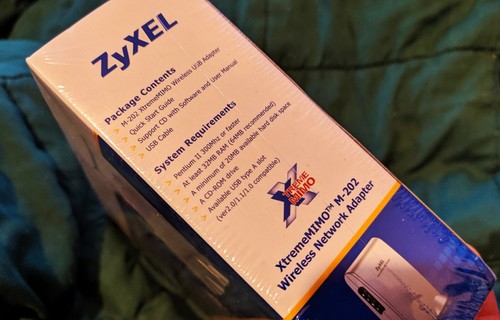 ZyXEL M-202 XtremeMIMO 802.11b/g Wireless USB 2.0 Adapter WIFI BRAND NEW SEALED - Picture 2 of 3