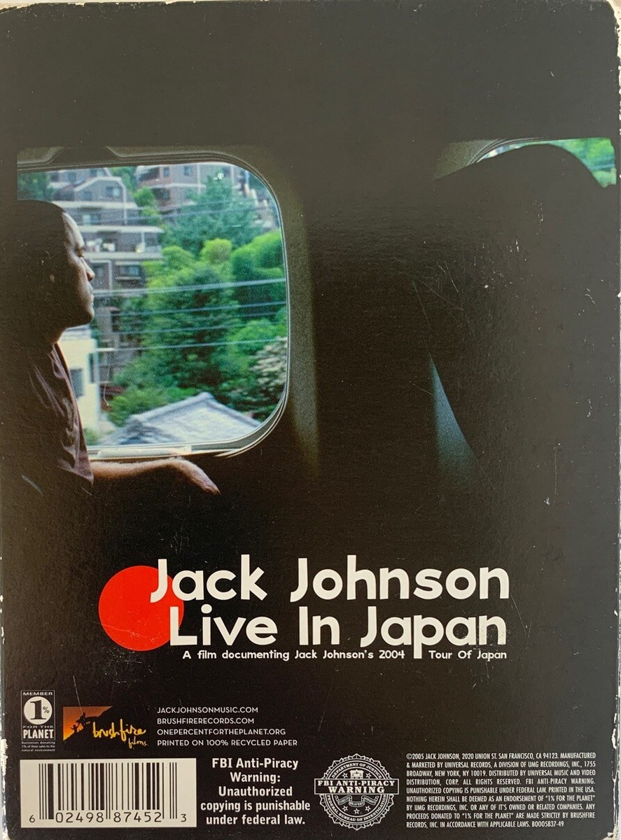 Jack Johnson A Weekend At The Greek & Live In Japan DVD