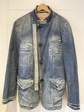 Replay Vintage Denim Utility Jacket Y2k Blue Large Vgc Large