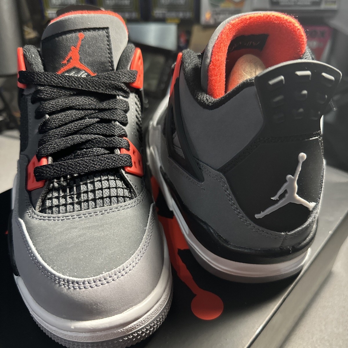 【最終値下げ】Nike Air Jordan 4 Retro Infrared Nike Air Jordan 4 Retro Shoes Infrared Black Gray GS 5.5Y